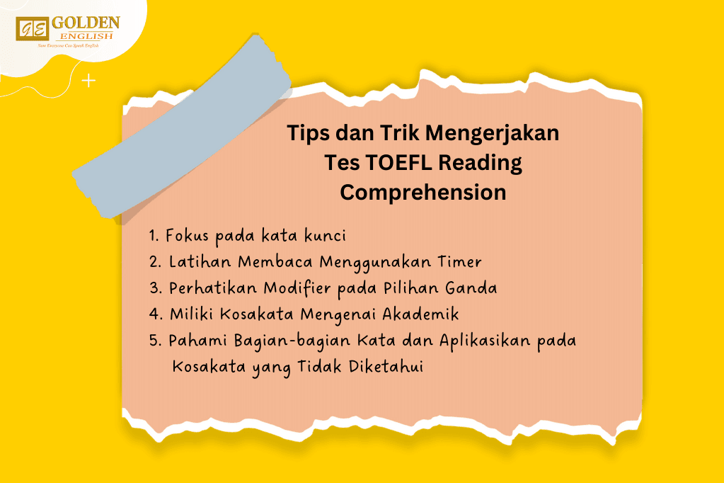 Tips Mengerjakan Tes TOEFL Reading