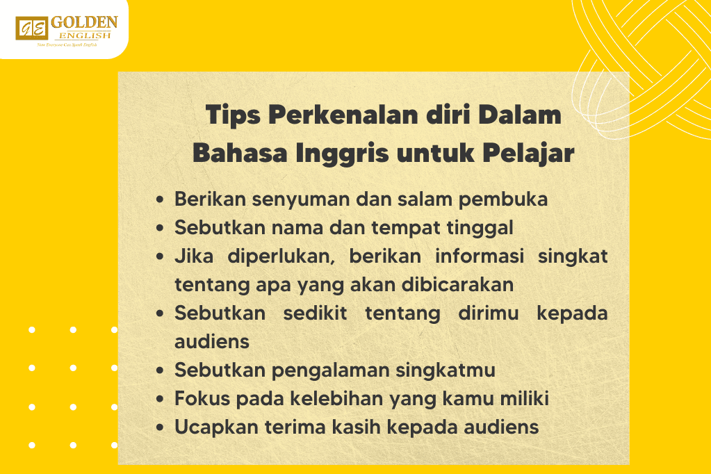 Tips perkenalan diri dalam bahasa inggris