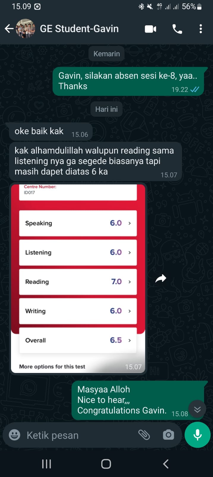 testimoni kursus ielts