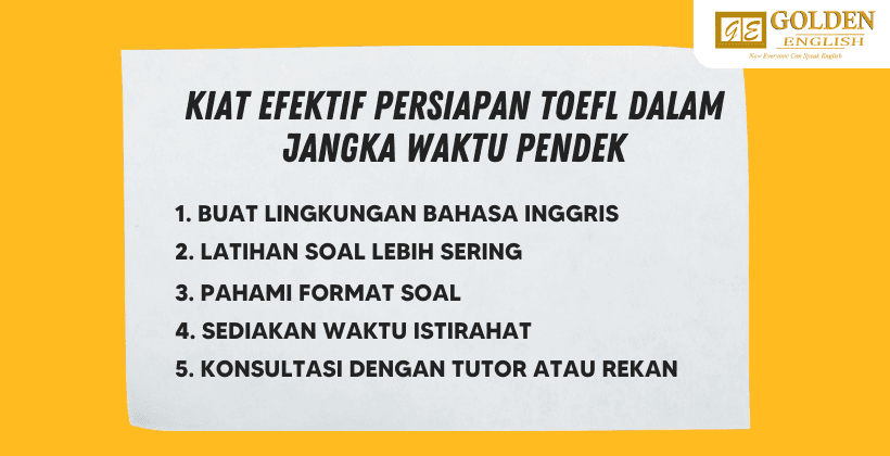 5 Tips Persiapan Tes Toefl dalam Waktu Singkat